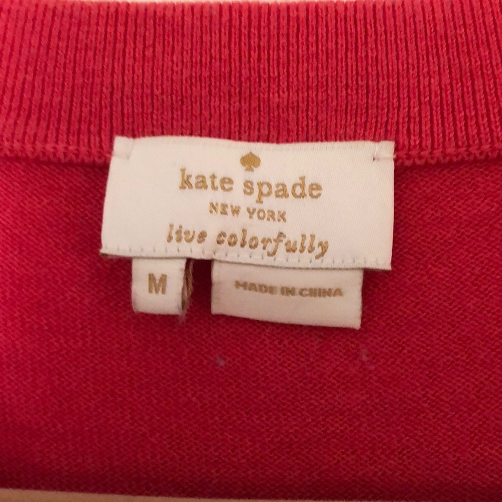 πKATE SPADEπCoral Cardigan w/signature bows! - Picture 2 of 5